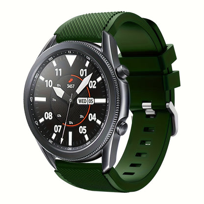 Smart Watch Band Compatible with Gear S3 Frontier/Classic/Galaxy Watch 46mm, 1pc 20mm 22mm Soft Replacement Sport Bracelet Strap for Gear S3 Frontier/ Classic/ Moto 360 2 2nd Men (Green) Silicone Watch Band Smart Watch Strap