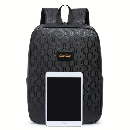 Extra Large Capacity Backpack - Durable PVC Fabric, Stylish Black Design with Multiple Compartments and Padded Laptop Section - Perfect for College, Business, and Travel | Versatile Computer Bag & Business Backpack | Multi-Fu