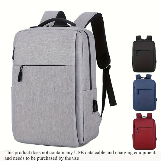 1pc Large Capacity Travel Backpack - Heavy-Duty Oxford Fabric Laptop Backpack with Multiple Compartments, Adjustable Padded Shoulder Straps & Front Zipper Pocket - Business, College, Commute Backpack - Ideal Gift for Professi