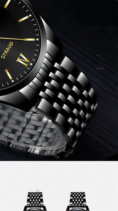 Men's watch calendar high-grade handsome fashion new trend steel watch jazz gentleman all Men's watch