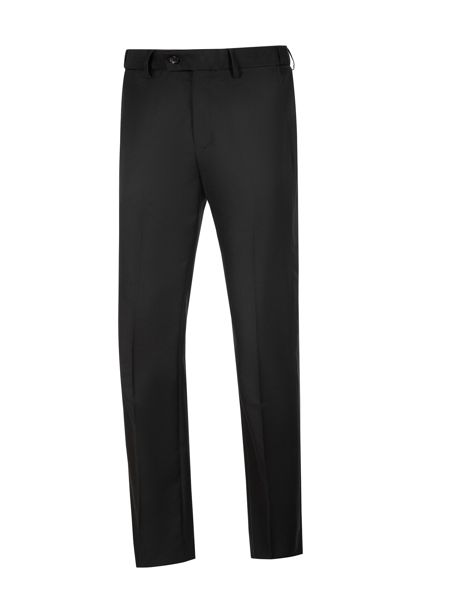 SAILIINY Men'S Solid Color Polyester Viscose Blend Dress Pants, Regular Fit All-Season Party Suit Trousers with Pockets, 80% Polyester 20% Viscose, 240g/m² Woven Fabric, 100% Polyester Lining, for Mature Occasions