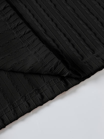 Men'S Casual Polyester Crew Neck Embroidered Alphabet Pattern Slight Stretch Knit Fabric Regular Fit Lash Sets for Spring