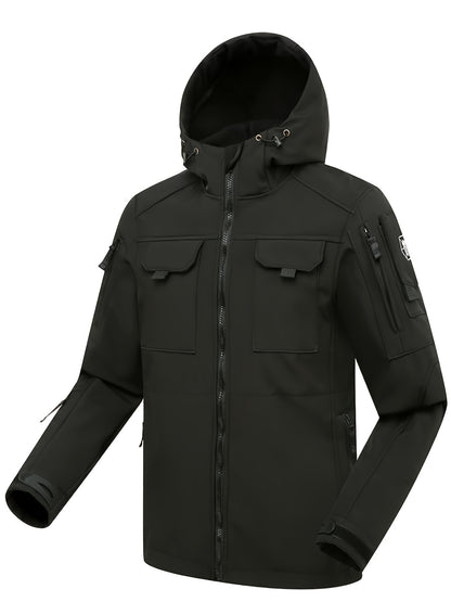 Men's Outdoor Sports Windproof and Plus Velvet Soft Shell Suit