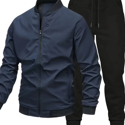 Sports Suit Men'S Spring and Autumn Casual Jacket Set with Matching Men'S Wear