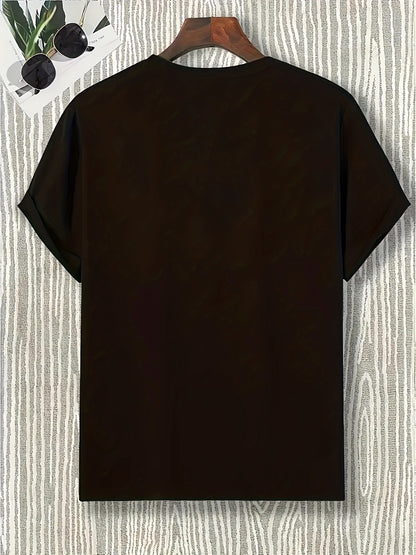 A Men'S Racing Icon #23 3D Print Short-Sleeve T-Shirt - Casual Streetwear, Breathable Sportswear, Round Neck, Summer Fashion Top, Unique Letter Print Design, Made of 100% Polyester, Slightly Stretchy Knitted Fabric, Suitable