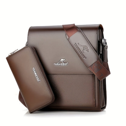 Double layered design Men's bag shoulder bag crossbody bag business bag Men's bag casual backpack small bag trendy bag suitable for travel and work