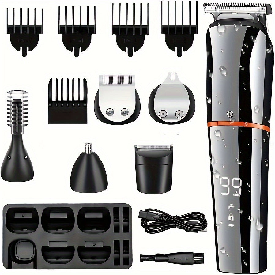 Men's Beard Trimmer Body Beard Nose Hair Trimmer, Trimmer 6in 1 Beauty Kit USB charging, Father's Day Gift