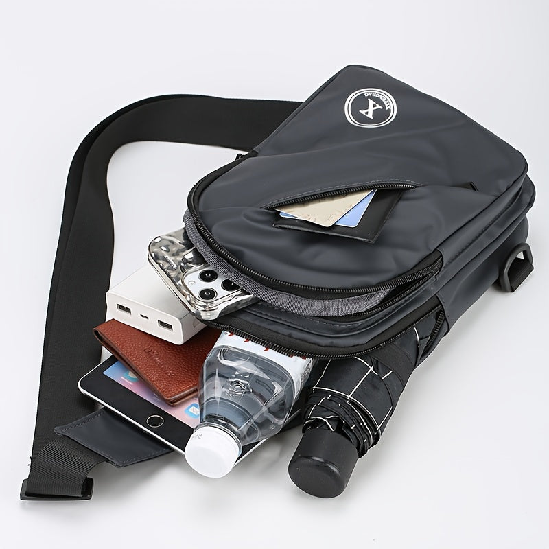Men'S Chest Bag with Large Capacity, Stylish Crossbody Bag That Allows for Versatile Carrying Options, Perfect for Outdoor Sports And Travel.