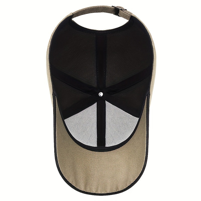 Spring Fashion Color Blocking Sunshade Hat, Outdoor Casual Sports Baseball Cap