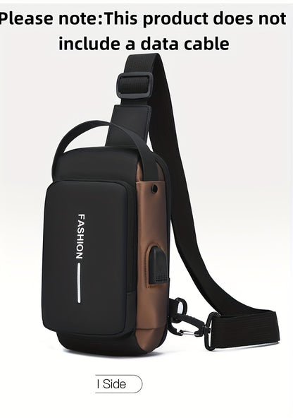 Men'S Crossbody Bag with Password Lock, Anti-Theft Chest Bag, Trendy Casual Sports Shoulder Bag, Large Capacity Crossbody Men'S Bag, Daily Commuting Shoulder Bag