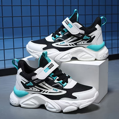 Boys' Breathable Mesh Sneakers - Casual Fashion Sneakers with Hook-and-loop Fastener Closure, Perfect for Spring/Fall, Youngsters