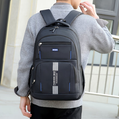 1pc Men's Large Capacity Backpack With Multiple Compartments, Stylish Travel Laptop Storage Backpack