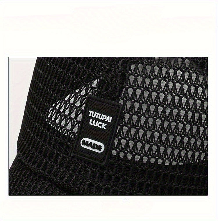 2pcs Unisex Quick-Dry Breathable Mesh Baseball Caps - Adjustable Lightweight Summer Sun Hats with Geometric Textured Design for Outdoor Sports, Football Games & Casual Streetwear (Black & Gray), Game Day Accessories, Durable