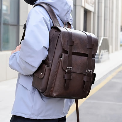 Unisex Large Capacity Backpack with Multiple Pockets, Business Casual Travel Commuter Neutral Style Dual Shoulder Bag for and Laptop