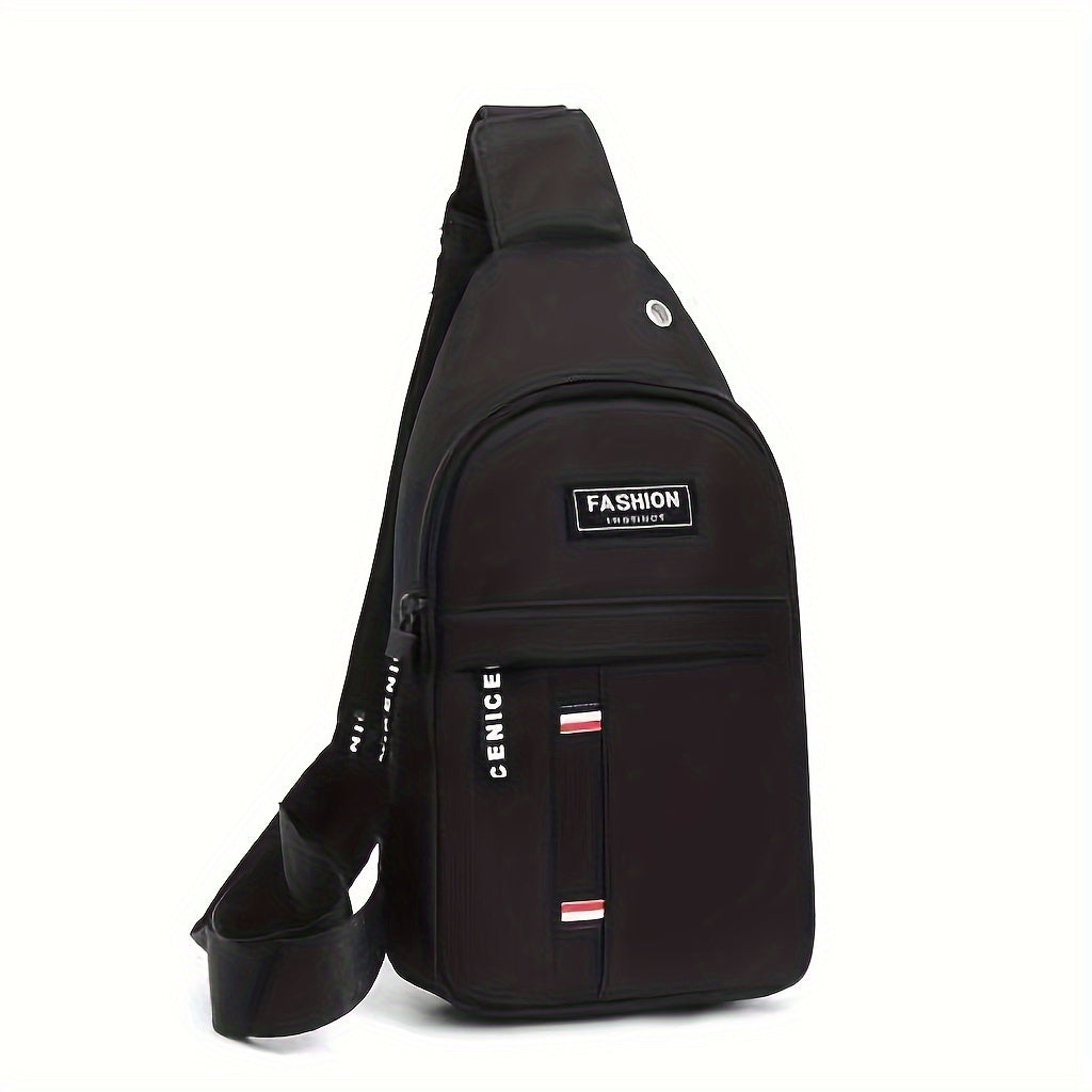 Men'S Canvas Backpack, Black, Multi-Compartment, Adjustable Straps, Woven, Spiked Details, Daily Commute Style, Hand Washable, Uncharged, for Travel & Everyday Use