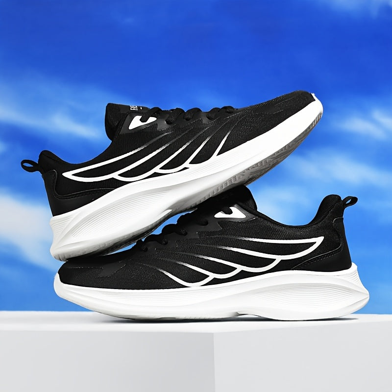 2025 New Arrival Men'S White & Red Sneakers - Breathable Mesh, Soft Bottom, Casual Sports Shoes for Running & Daily Wear, Casual Athletic Shoes | Modern Casual Shoes | Breathable Upper, Running Shoes