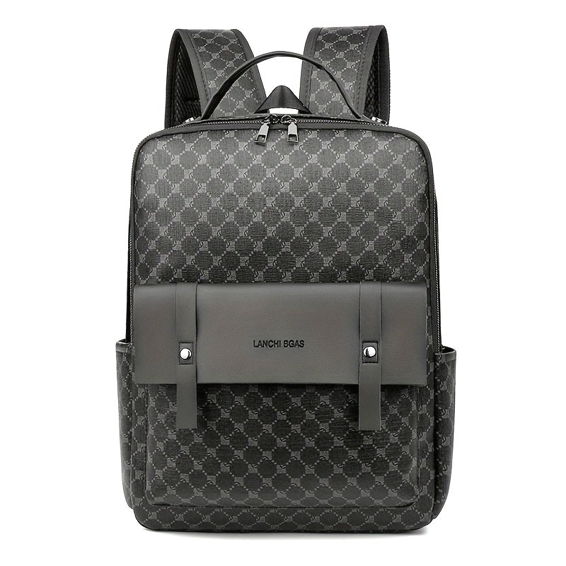 Men's Business Casual Commuter Backpack - Multi-Pocket Convertible Shoulder Bag with Suitcase Attachment, Sleek Minimalist Design for Work Travel & Daily Use, Travel Bag