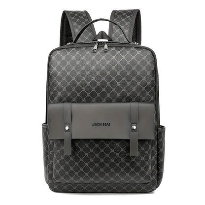 Men's Business Casual Commuter Backpack - Multi-Pocket Convertible Shoulder Bag with Suitcase Attachment, Sleek Minimalist Design for Work Travel & Daily Use, Travel Bag