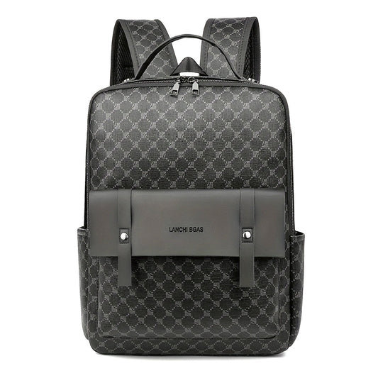 Men's Business Casual Commuter Backpack - Multi-Pocket Convertible Shoulder Bag with Suitcase Attachment, Sleek Minimalist Design for Work Travel & Daily Use, Travel Bag