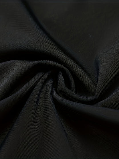 Men'S Classic Black Dress Pants - Nylon Blend, Straight Leg, Straight Leg Pants for Business Occasions