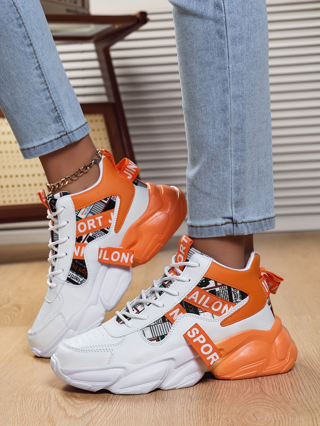 Women'S High-Top Plaid Skate Sneakers - Lightweight, Non-Slip, Shock-Absorbing Sneakers with EVA Sole, Synthetic Faux Leather Upper & Fabric Lining for All-Season Sports and Casual Wear, Casual Sneakers | Stylish Lace-Up Shoe