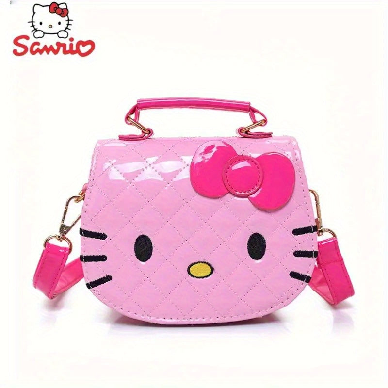 Sanrio Unisex անիմե թեմա Սպիտակ կարմիր Սև վարդագույն Ոսկե վարդագույն hello kitty Crossbody պայուսակի համար, պոլիեսթեր աստառ, կայծակաճարմանդ փակվող, չլվացվող, Messenger պայուսակով