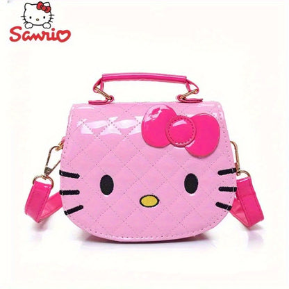 Sanrio Unisex անիմե թեմա Սպիտակ կարմիր Սև վարդագույն Ոսկե վարդագույն hello kitty Crossbody պայուսակի համար, պոլիեսթեր աստառ, կայծակաճարմանդ փակվող, չլվացվող, Messenger պայուսակով
