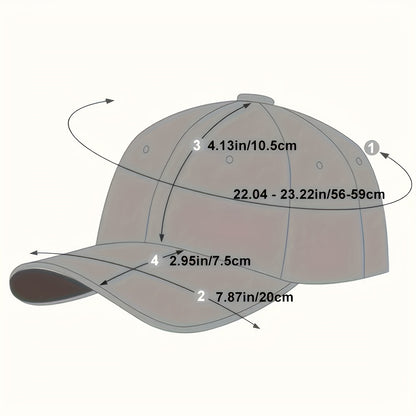 1pc New York Embroidered Baseball Cap - Oversized, Deep-Brimmed, Lightweight Fabric, Adjustable Buckle Closure, Casual Wear, Hand Wash Only, Casual Headwear | Embroidered Logo Cap | Lightweight Cap