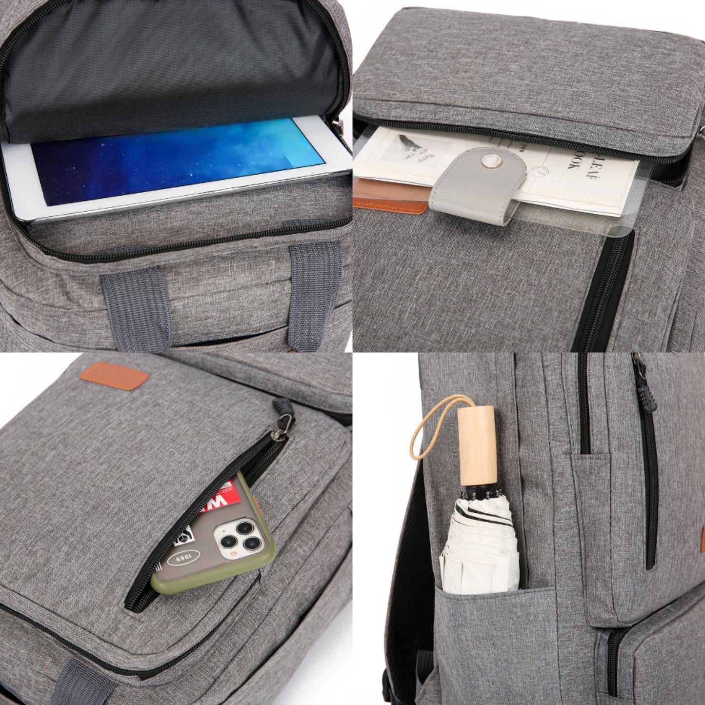 3pcs Set of Backpacks, Simple and Fashionable for Women and Men, Laptop Backpack with Shoulder Bag and Handbag, Suitable for Travel and Business Use