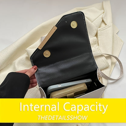 1pc Stylish Black Crossbody Handbag with Golden-Tone Hardware & Diamond Quilted Design - Water-Resistant, Magnetic Closure, Adjustable Strap - Perfect for Daily Commute, Office, or Going Out, Small Crossbody Bag