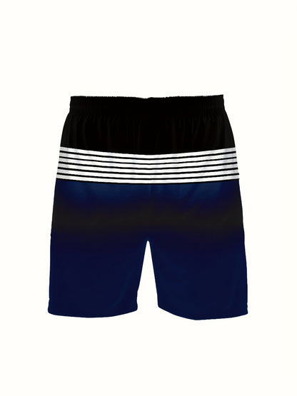 Men'S Athletic T-Shirt & Shorts Set - California Graphic, Blue & White, Drawstring Waist, Summer Sportswear, Regular Fit, Adult Exercise Gear, Athletic Apparel | California Design | Knit Constructio
