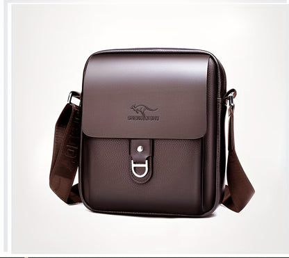 Men'S Stylish Brown Crossbody Bag with Adjustable Strap - Large Capacity, Multi-Compartment Design, Perfect for Commuting, Travel, and Everyday Use, Travel Bag
