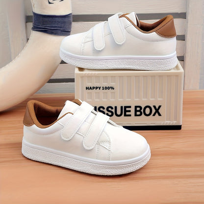 1 Pair Youngsters' Low-Top Casual Sneakers - Breathable Faux Cover with Closure, Lightweight TPR Sole for Boys & Girls - Spring/Fall Outdoor School & Daily Wear Shoes, Youngsters Sneakers, Everyday Youngsters Footwear, Stylis