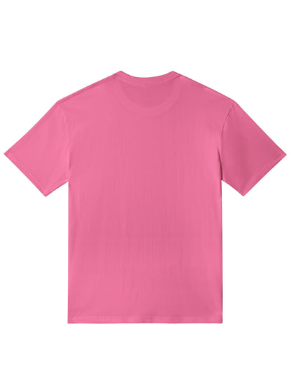 Men'S Bright Pink CALVI Graphic T-Shirt - Soft Breathable 100% Cotton Crewneck Tee, Everyday Casual Shirt for Office, Outings & Gym - Minimalist Modern Top, Comfortable Clothing, Stylish Letter Print, Durable Fabric, Short Sl