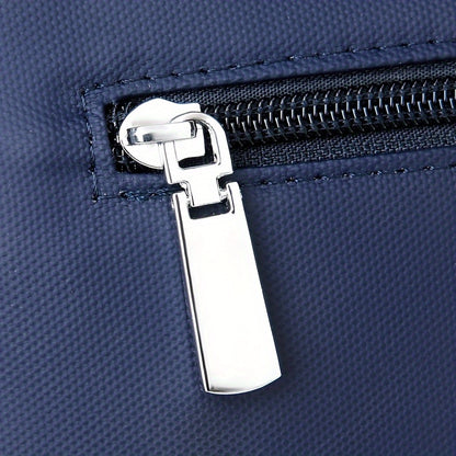 Men‘S Casual Oxford Chest Bag – Multi-Function Phone Bag with Zip Closure, Daily Commute Hollow Design Shoulder Bag with Adjustable 100Cm Strap (No Print)