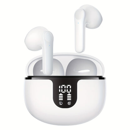 In-Ear Wireless Headphones with HIFI Sound Quality, Truly Wireless, Omnidirectional Stereo, Low Latency, Automatic Connection, High-Definition Noise Reduction, Large Battery Capacity, Ultra-Long Battery Life, And LED Digital