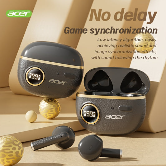ACER TWS Wireless Earbuds with Deep Bass & Noise Cancellation, Long-Lasting Comfort, HIFI Sound, Touch Controls, Fast Delivery, Compatible with Phones/Tablets/Laptops, Ideal for Running, Music, Business, and More, Wireless Ea