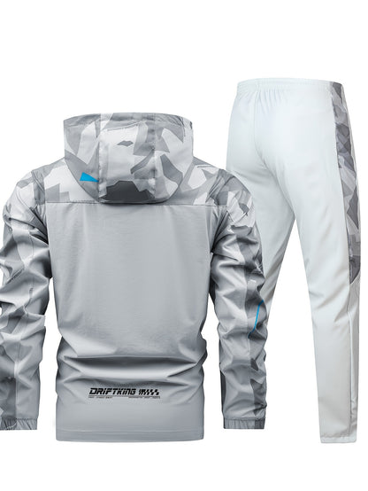 Men'S Long-Sleeve Sports Outfit with Casual Long Pants