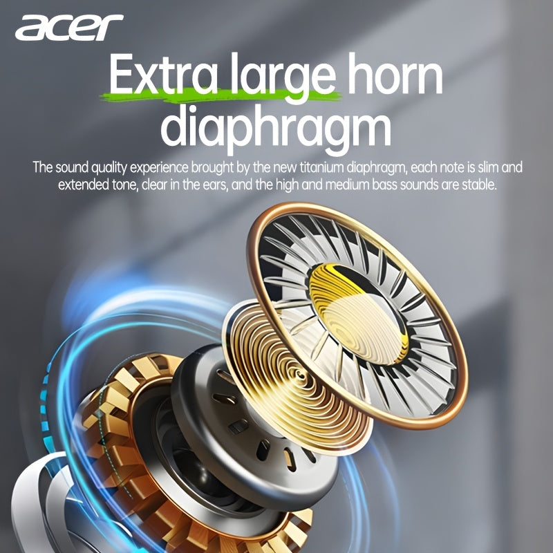 30 ժամյա անլար ականջակալներ Acer OHR503 Mini Sport անլար ականջակալներ | Անլար ստերեո, երկար 30 ժամյա սպասման ռեժիմ, աղմուկի մարում, հարմարավետ կրելու համար | Համընդհանուր չափս, վերջին մոդել, հպումային կառավարում