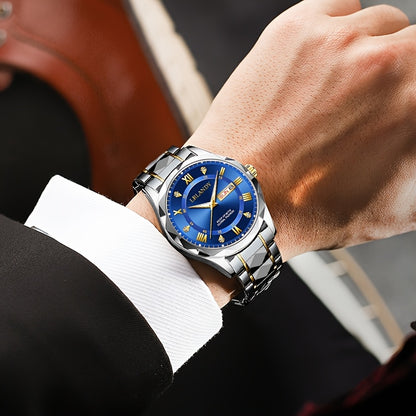 Handsome Personality 1pc Men's Quartz Watch Set - with Calendar Function, Round Dial, Fashion trend, The First Choice for Men's Gifts