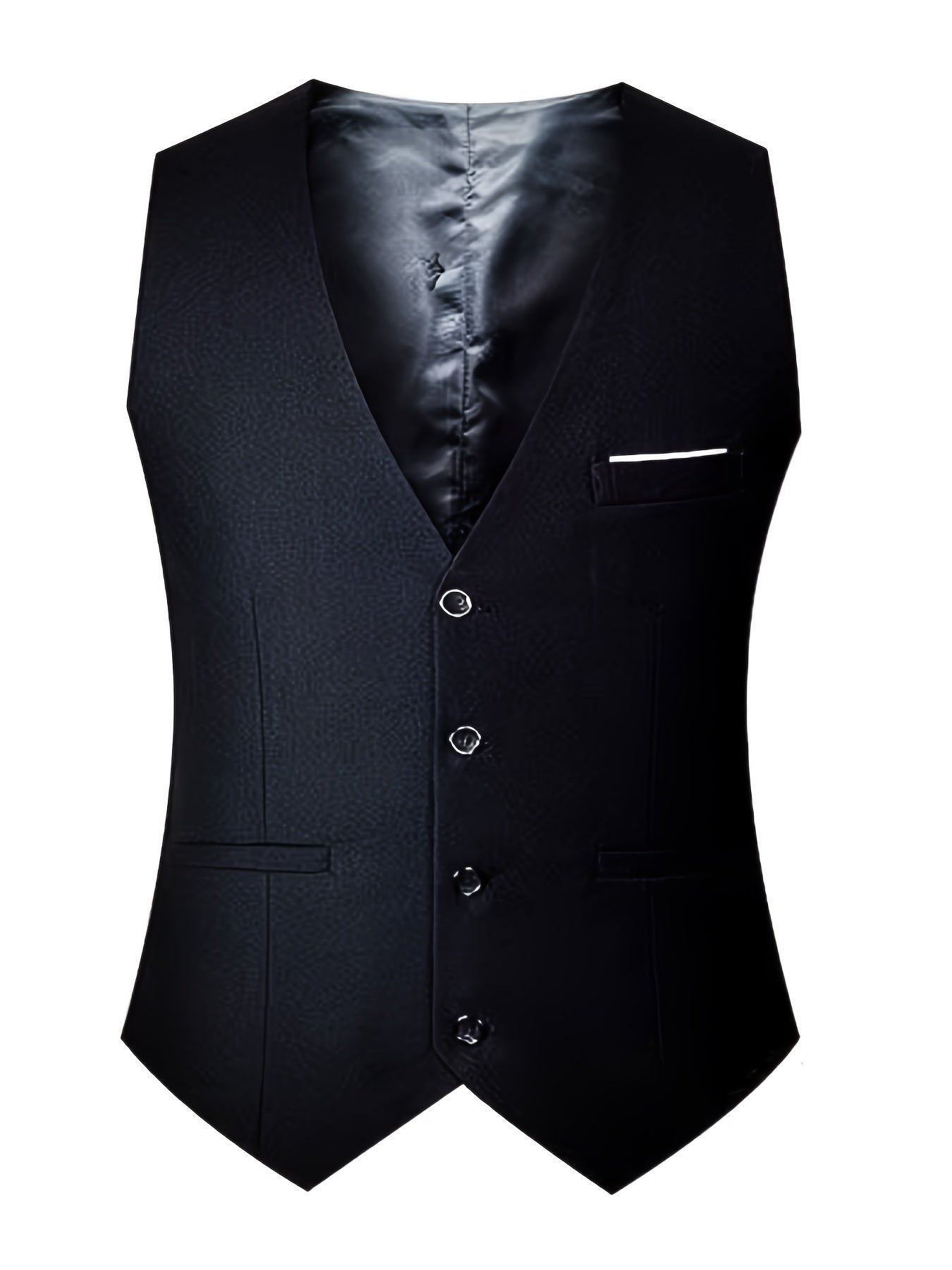 3pcs Luxury Classic Men's Solid Color Formal Suit Set - Lapel Jacket, Vest and Pants, Regular Fit, Long Sleeve, Traditional Silhouette, Very Suitable for Wedding Banquets, Business Meetings - High Quality Fabric, Comfortable