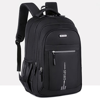Unisex Large Capacity Travel Backpack - Durable Nylon Laptop Bag with Multiple Compartments, Business & Casual Style, Black with Green Accents, 60.96cm x 40.64cm x 8, Backpack for Travel