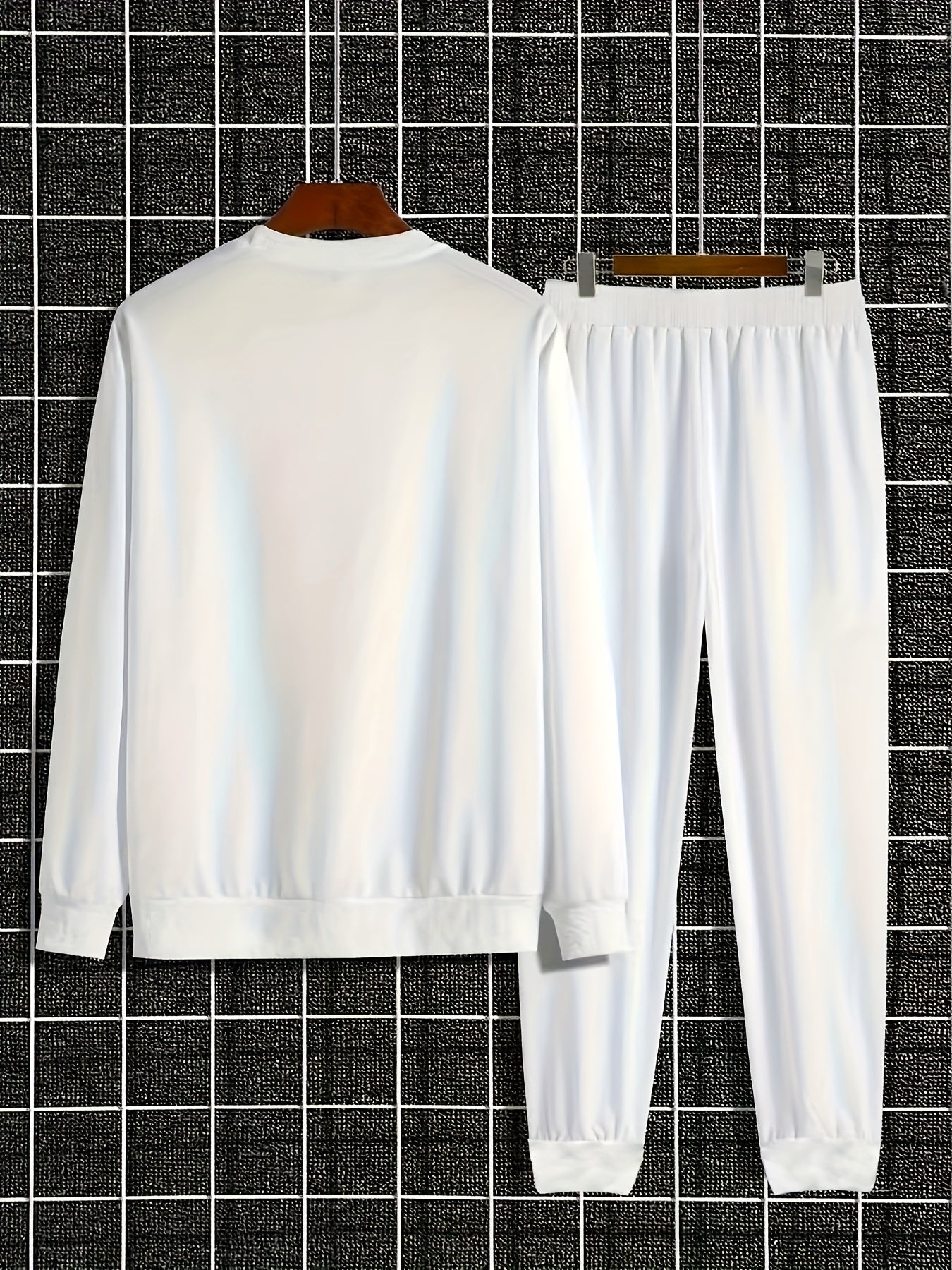 Men's Fashion Casual Sports MILANO Round Neck Sweatshirt and Pants 2pcs Set - Xingfan
