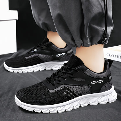 Men's Spring Collection Athletic Footwear - Breathable Mesh, Lace-Up, Fashionable for Outdoor Activities & Daily Use