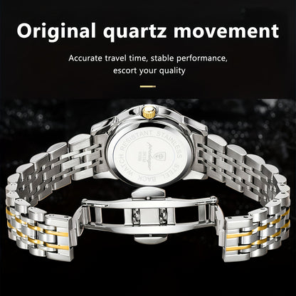 POEDAGAR Luxury Sport Wrist Watch for Man Luminous Date Men'S Watch Quartz Stainless Steel Men'S Watches, Ideal Choice for Gift, Suitable for Women