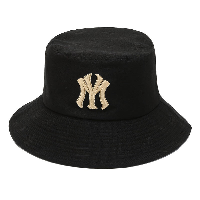 1pc Unisex Trendy Bucket Hat With Letters Pattern, Sun Protection Casual Hat, Suitable For Daily Wear And Vocation