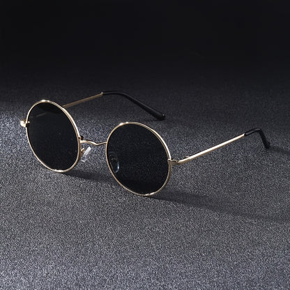 Men'S Round Frame Y2K Fashion Glasses Steampunk Style, PC Lenses, Stainless Steel Frame, Decorative, General Decorative Glasses, Daily Leisure, Easter, St. Patrick'S Da