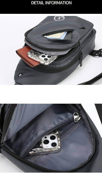 Men'S Chest Bag with Large Capacity, Stylish Crossbody Bag That Allows for Versatile Carrying Options, Perfect for Outdoor Sports And Travel.