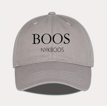 MLFO Casual "BOOS NYKBOOS" Baseball Cap, Lightweight Polyester, Adjustable Fit, Curved Brim, Hand Washable, 5 Colors, with Thanksgiving and Father'S Day Prints