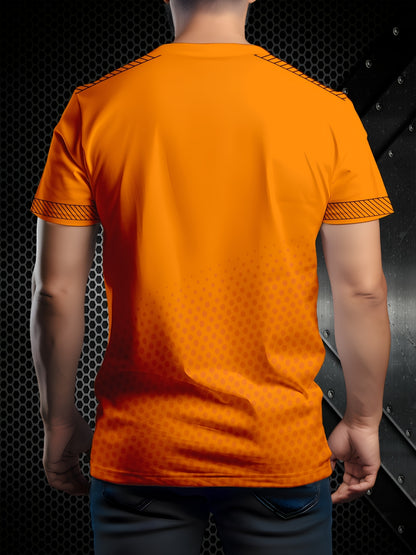 Men's Casual Breathable T-Shirt - Moisture-Wicking Lightweight Fabric, Regular Fit Round Neck, Solid Color for Outdoor & Casual Attire, Machine Washable, T-shirt Stylish, Vibrant Graphic Tee, Leisure Outfit, Classic Design, D